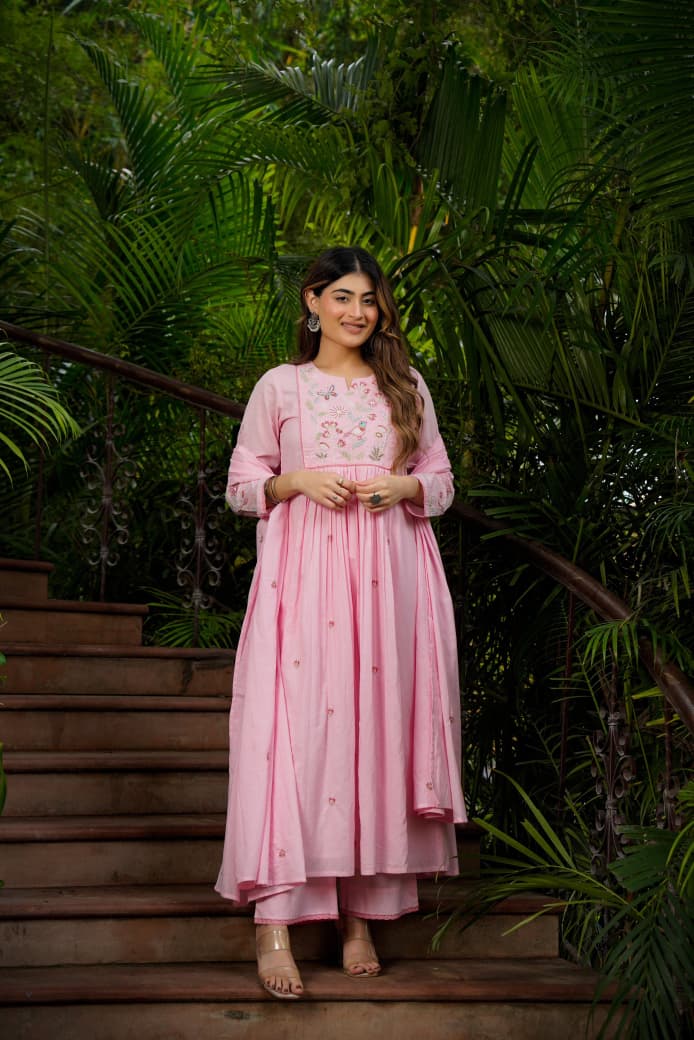 Gulrooh Embroidered Chanderi Silk Suit Set