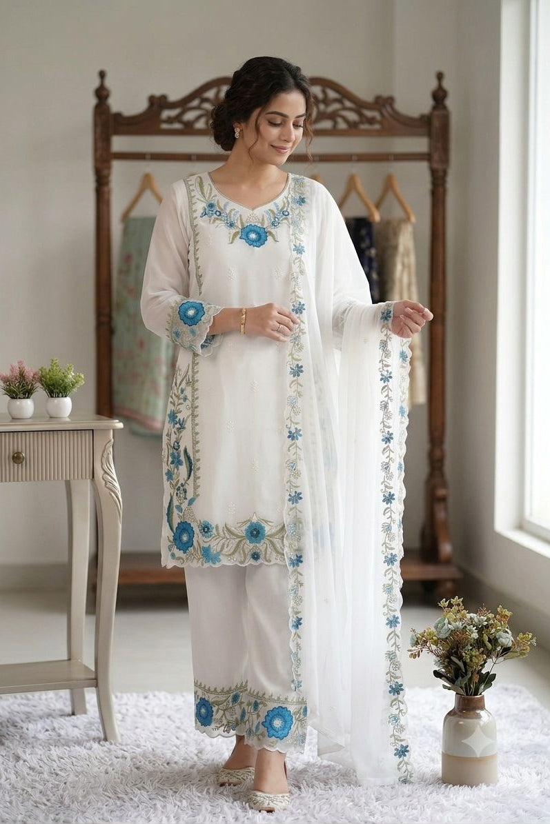 Chandrima Embroidered Palazzo Suit Set