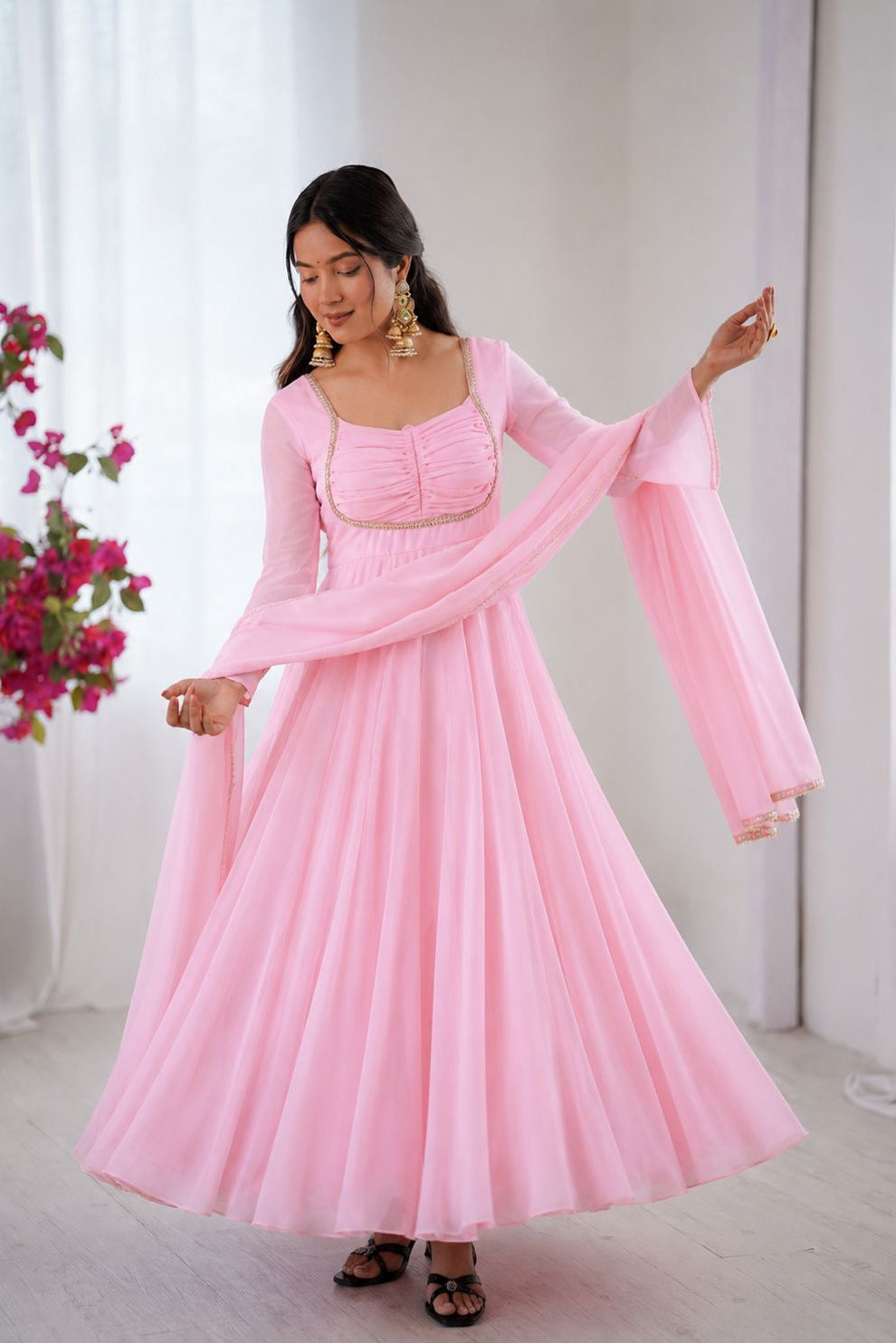 Roselina Zari Embroidered Gown Set