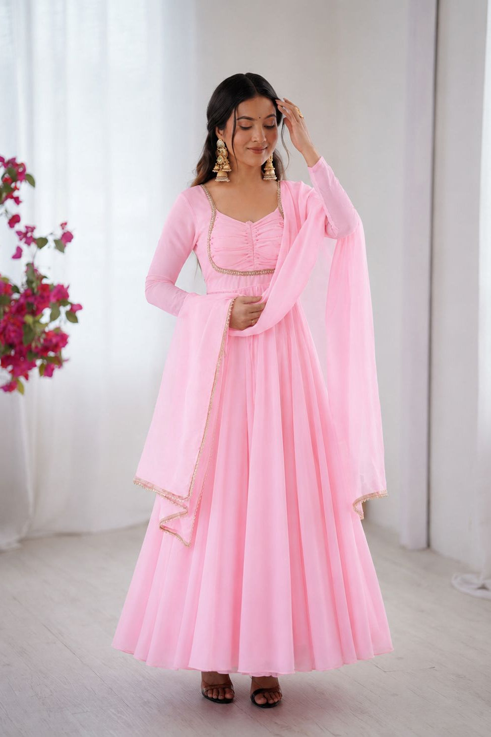 Roselina Zari Embroidered Gown Set