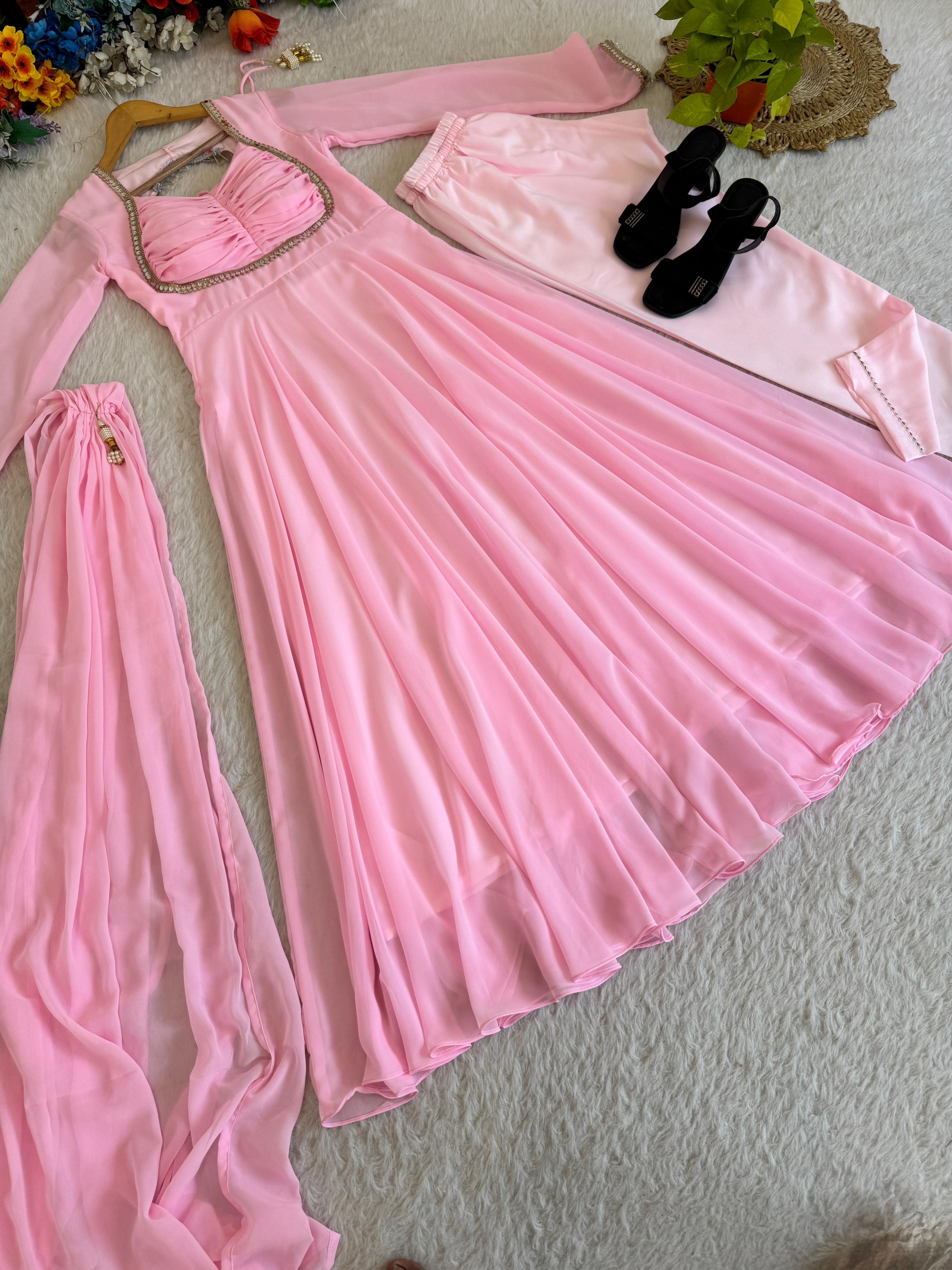 Roselina Zari Embroidered Gown Set