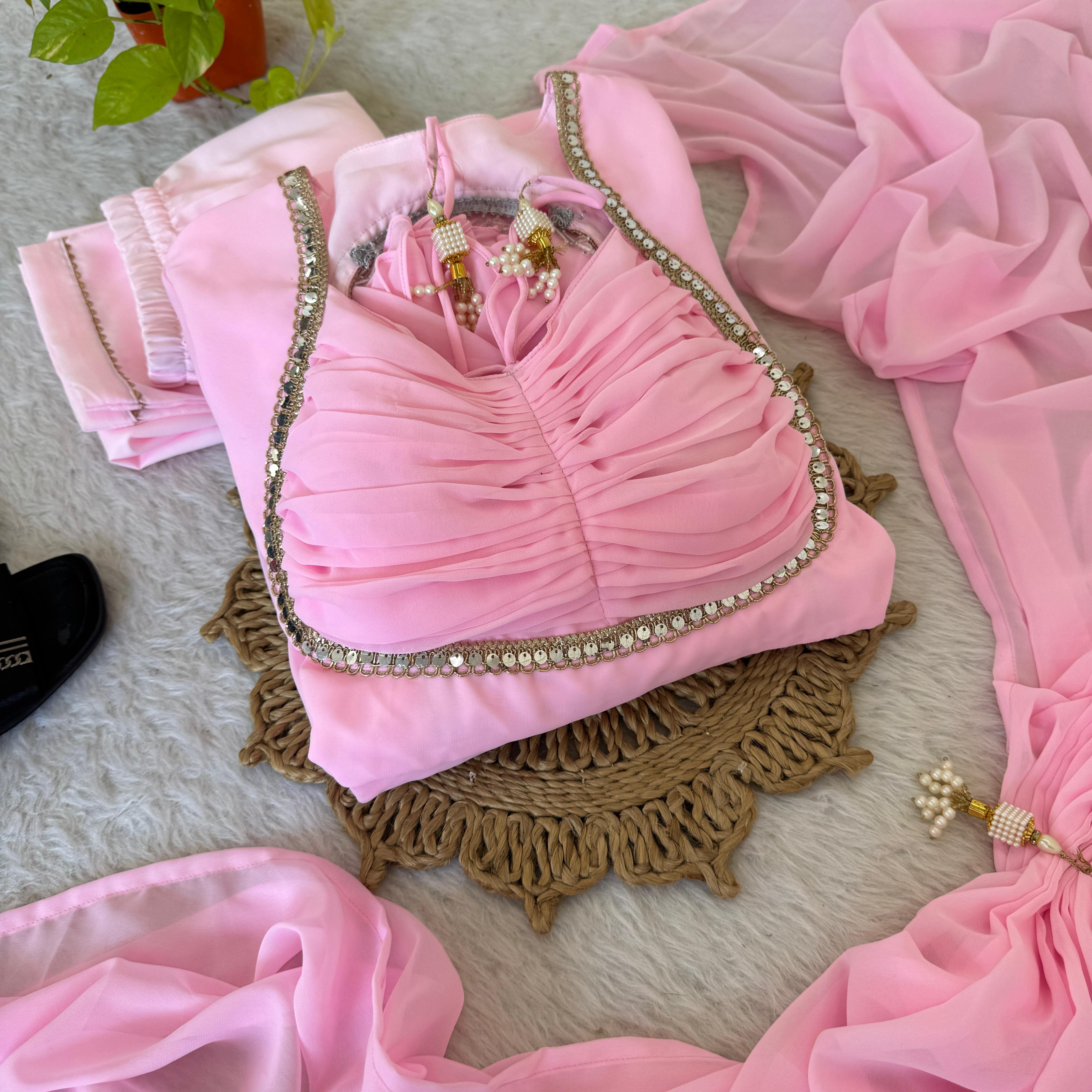 Roselina Zari Embroidered Gown Set