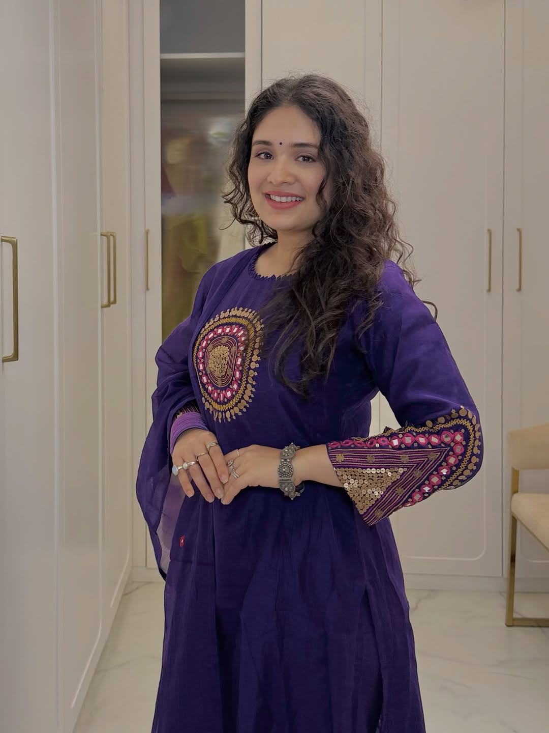 Gulbahar Cotton Embroidered Yoke Suit Set