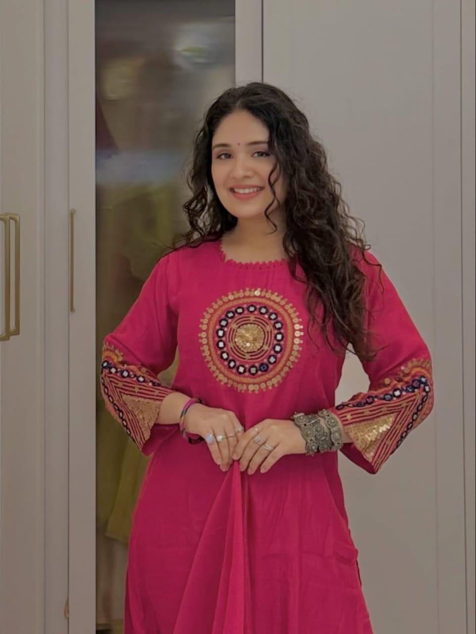 Gulbahar Cotton Embroidered Yoke Suit Set