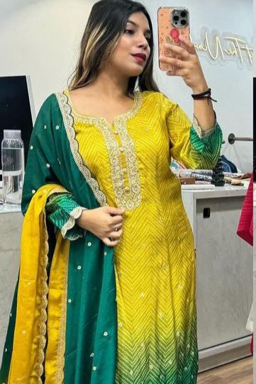 Rangriti Bandhni Glow Suit Set
