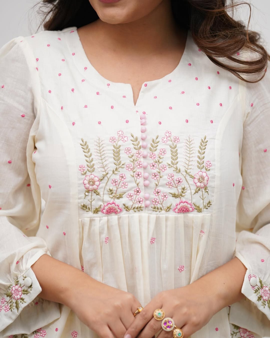 Neelkamal Embroidered Cotton Suit Set