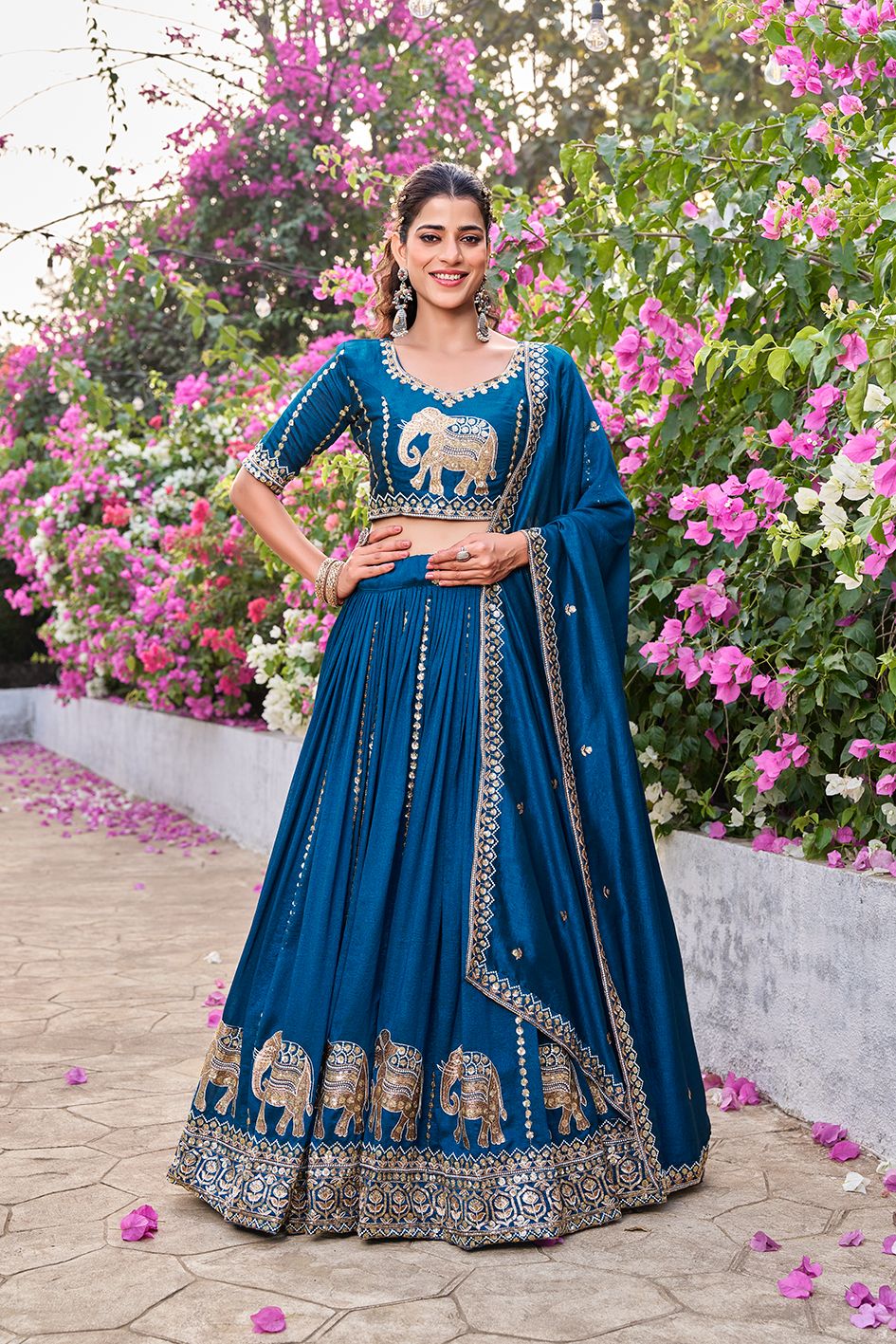 Rajnidhi Vichitra Embroidered Lehenga Choli
