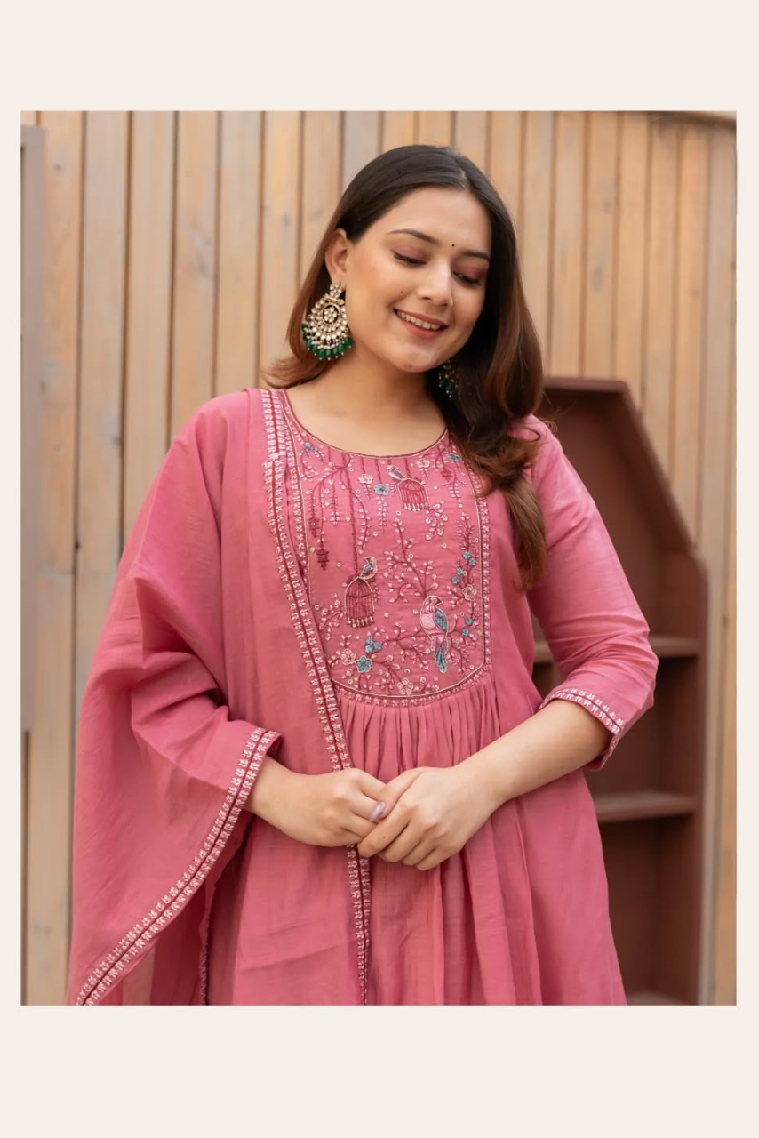 Gulpriya Anarkali Cotton Suit Set