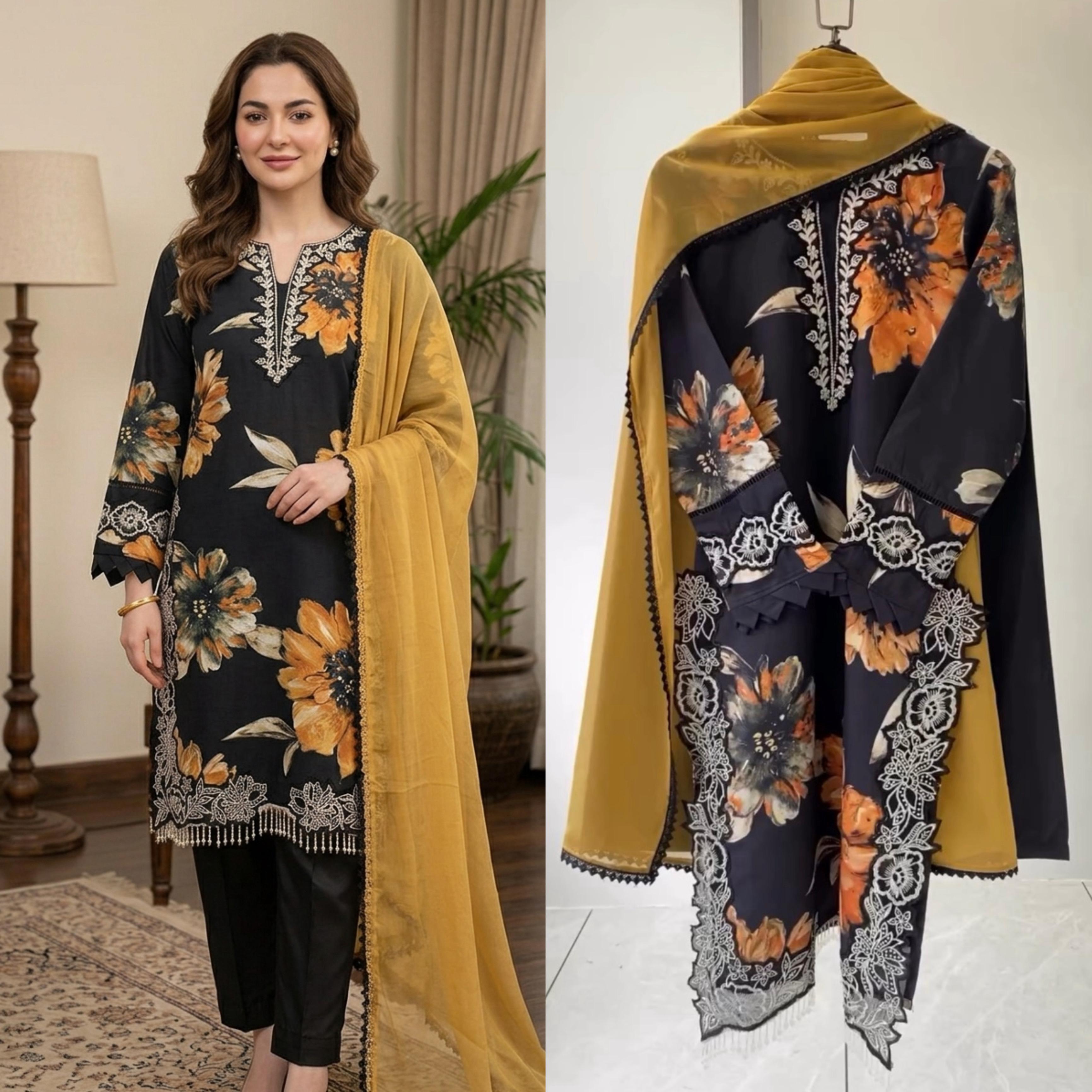 Noorika Printed Muslin Palazzo Suit Set