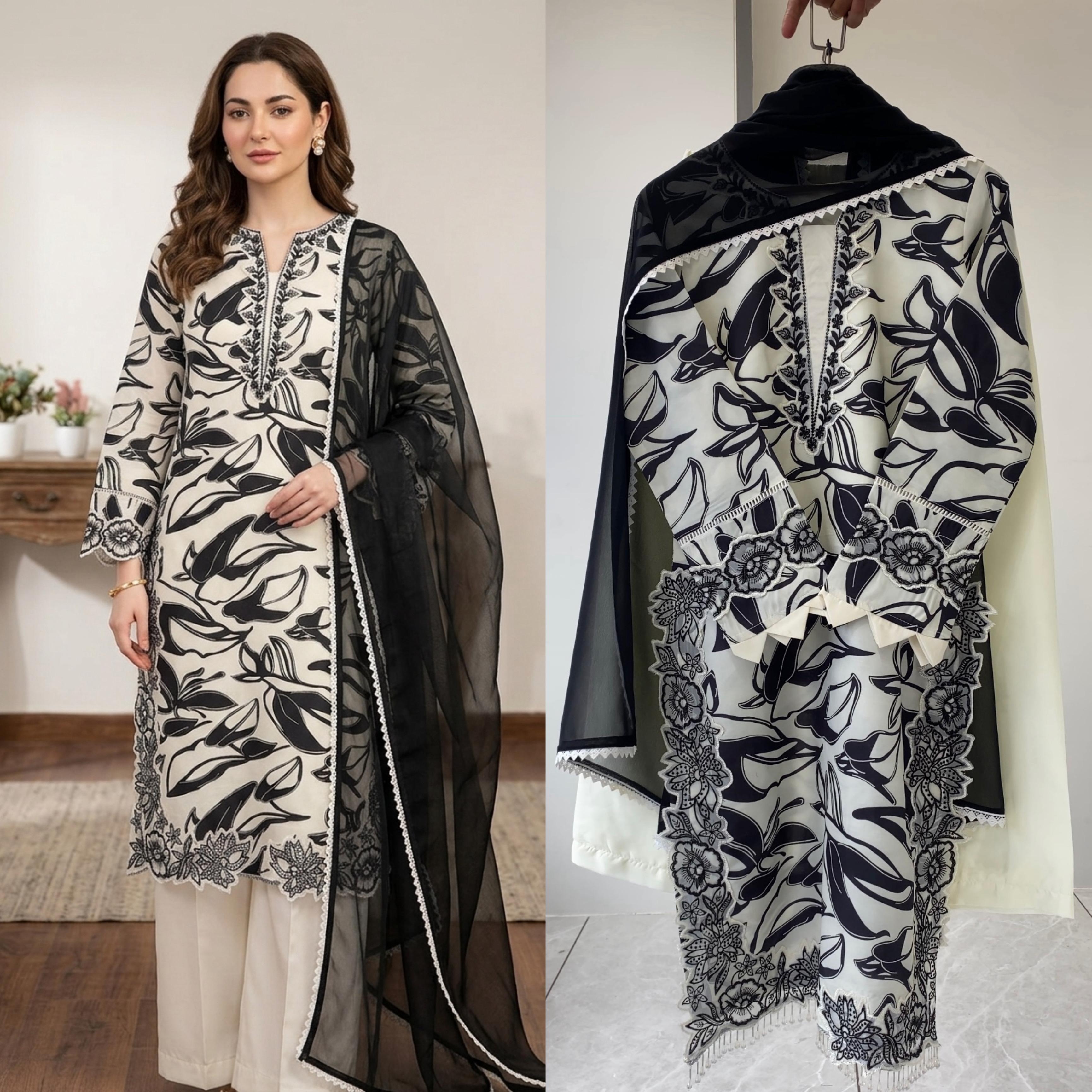 Noorika Printed Muslin Palazzo Suit Set