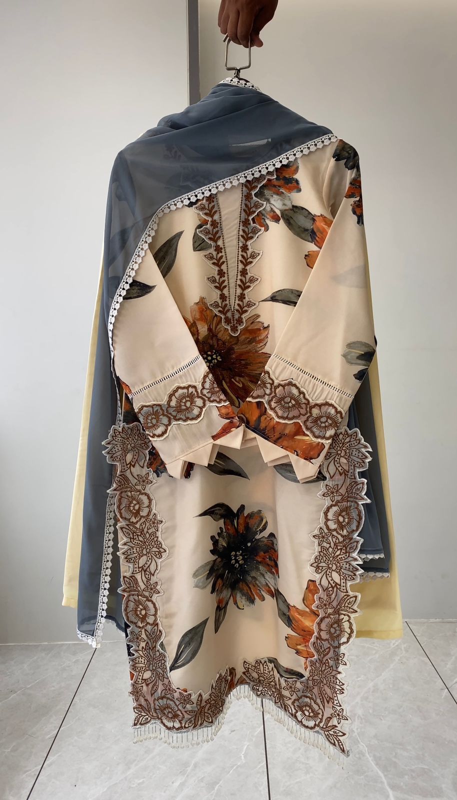 Noorika Printed Muslin Palazzo Suit Set