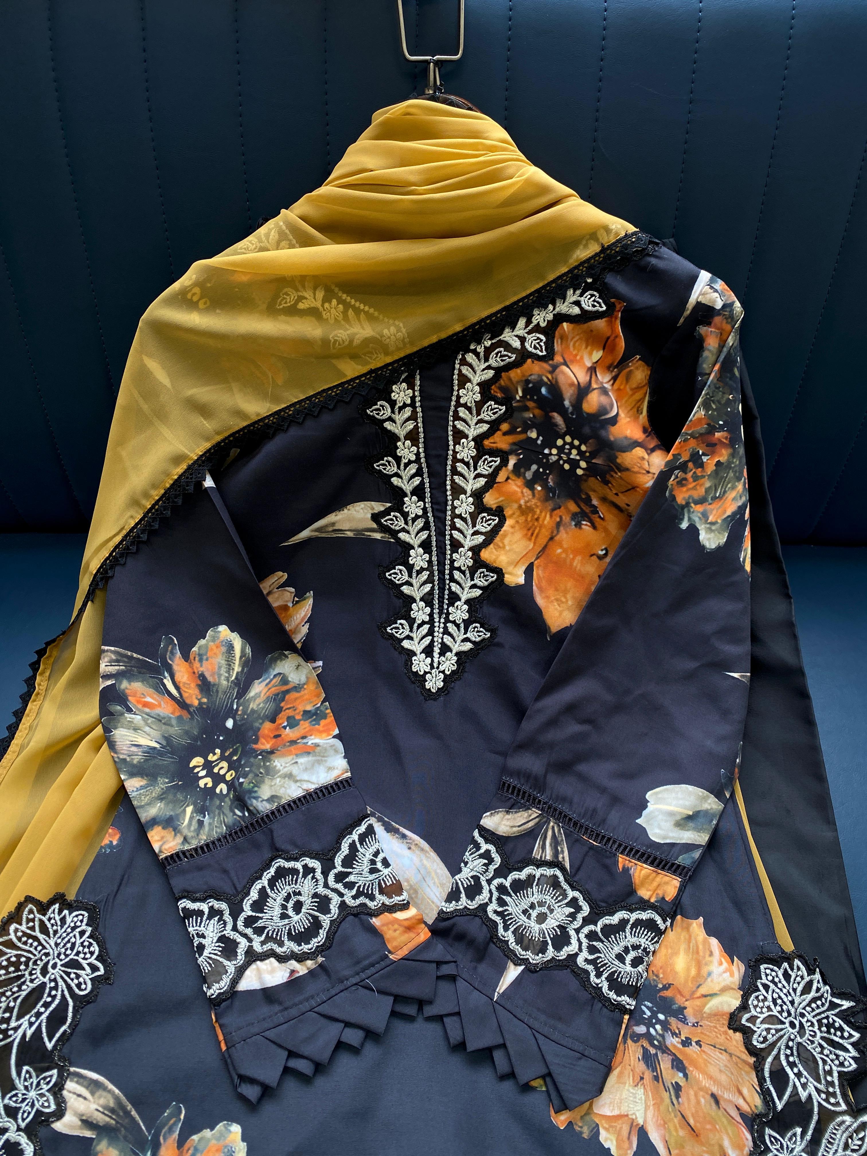 Noorika Printed Muslin Palazzo Suit Set