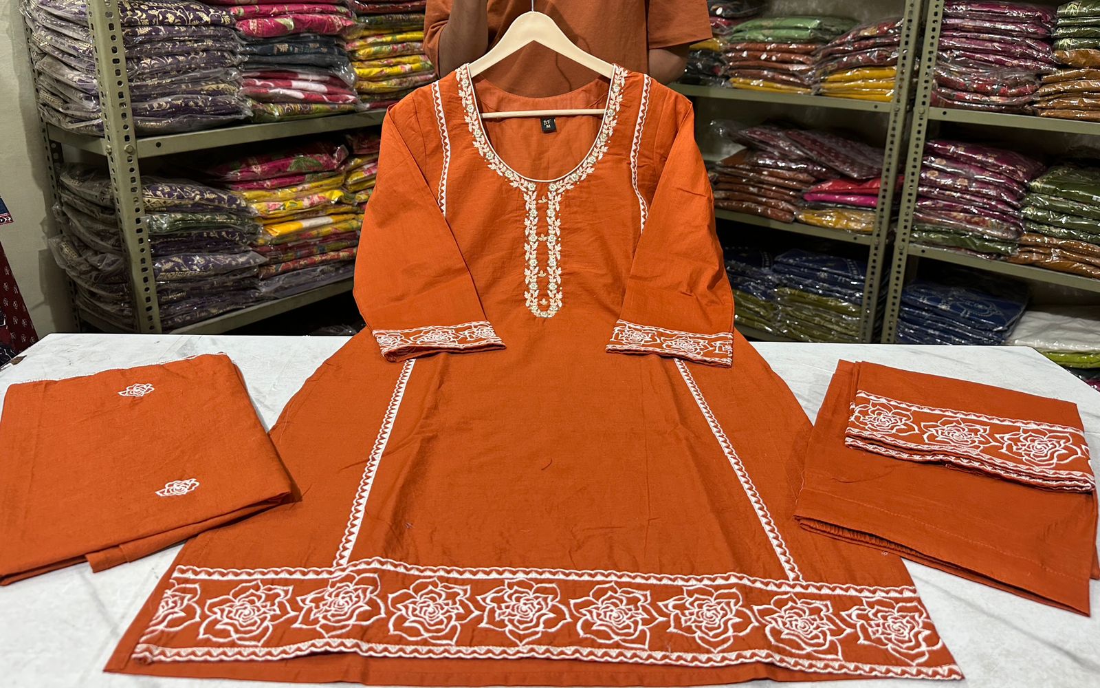 Shyamalika Handwork Embroidered Cotton Kurta Set