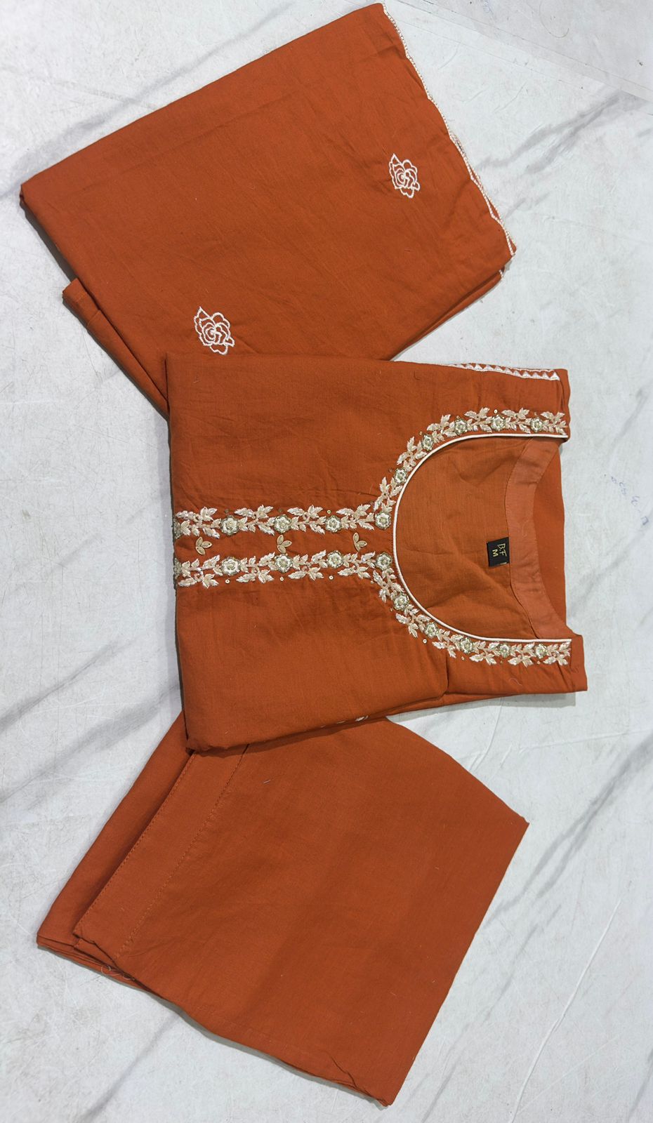 Shyamalika Handwork Embroidered Cotton Kurta Set