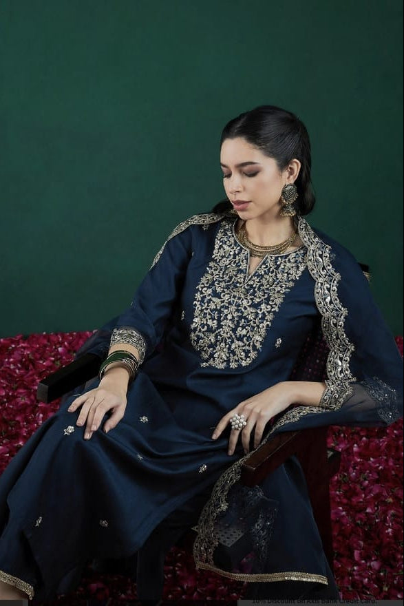 Kashvi Chanderi Sequin Embroidery Suit Set